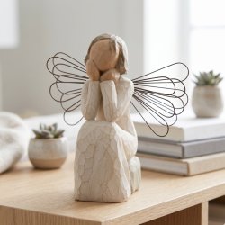 Willow Tree Angel of Caring figur st�ende p� bord - gaveide til veninde