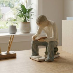 Willow Tree Quest figur st�ende p� skrivebord - den perfekte studentergave til ham