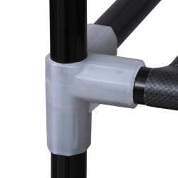 Kldeskab m. Stofcover, Sort 175 x 150 x 45 cm.