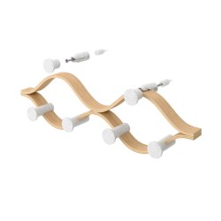 Knager�kke Montage 6, Hvid / Natur, 51 cm.