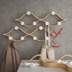 Knager�kke Montage 6, Hvid / Natur, 51 cm.