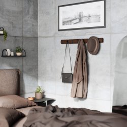 Knagerkke Umbra Flip 8 Hook, Valnd / Sort