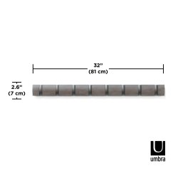 Knagerkke Umbra Flip 8 Hook, Gr / Pewter