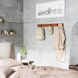 Knagerkke Umbra Flip 8 Hook, Lys Valnd / Guld