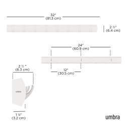 Knager�kke Umbra Flip 8 Hook, Hvid