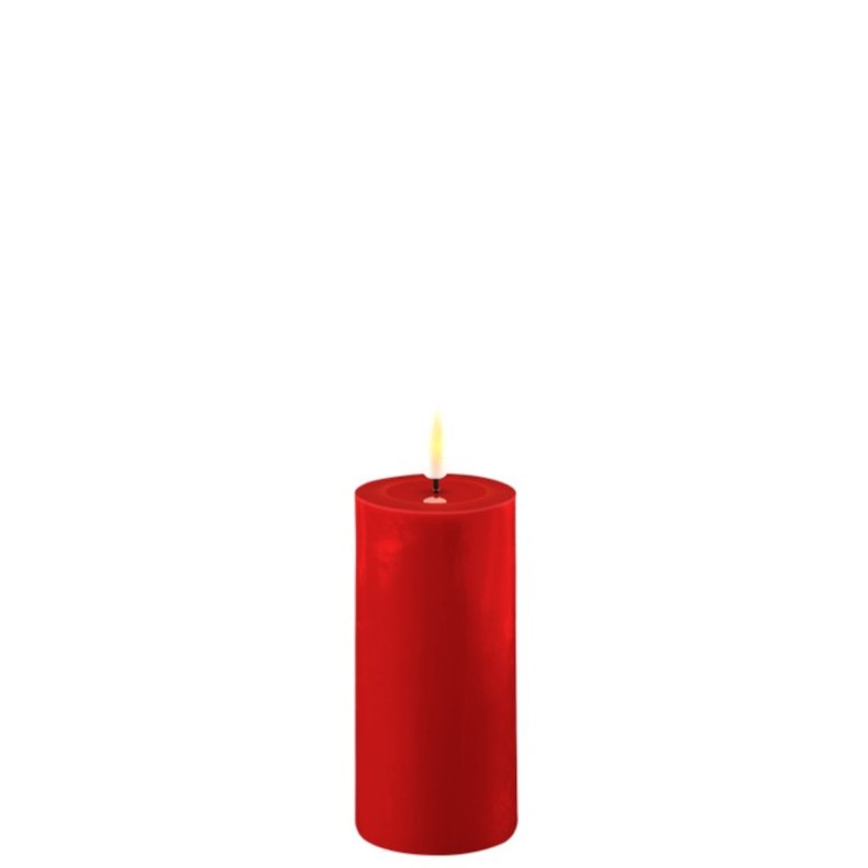Kunstig Stearinlys Deluxe Homeart - LED bloklys 5 cm. - Rd