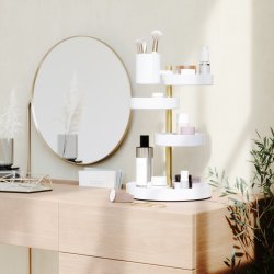 Makeup Organizer - Umbra Pirouette Hvid/Messingfarvet