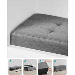 B�nk m. Opbevaring 300 kg. B�reevne, 110 cm, M�rkegr�