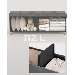 B�nk m. Opbevaring 300 kg. B�reevne, 110 cm, M�rkegr�