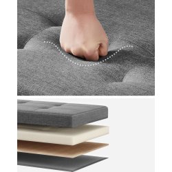 B�nk m. Opbevaring 300 kg. B�reevne, 110 cm, M�rkegr�