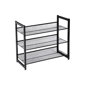 Skoreol Sort Metal m. 3 Hylder