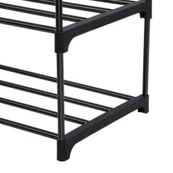 Skoreol med 4 hylder  sort, til 20 par sko