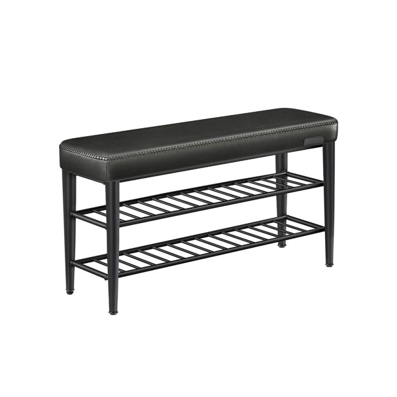 Skobnk m. Hynde og Opbevaringshylder, Sort - 100 cm.