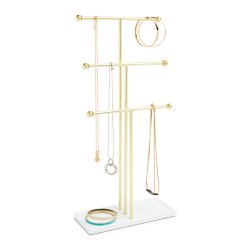 Smykkestativ Umbra Trigem - Hvid/Messing