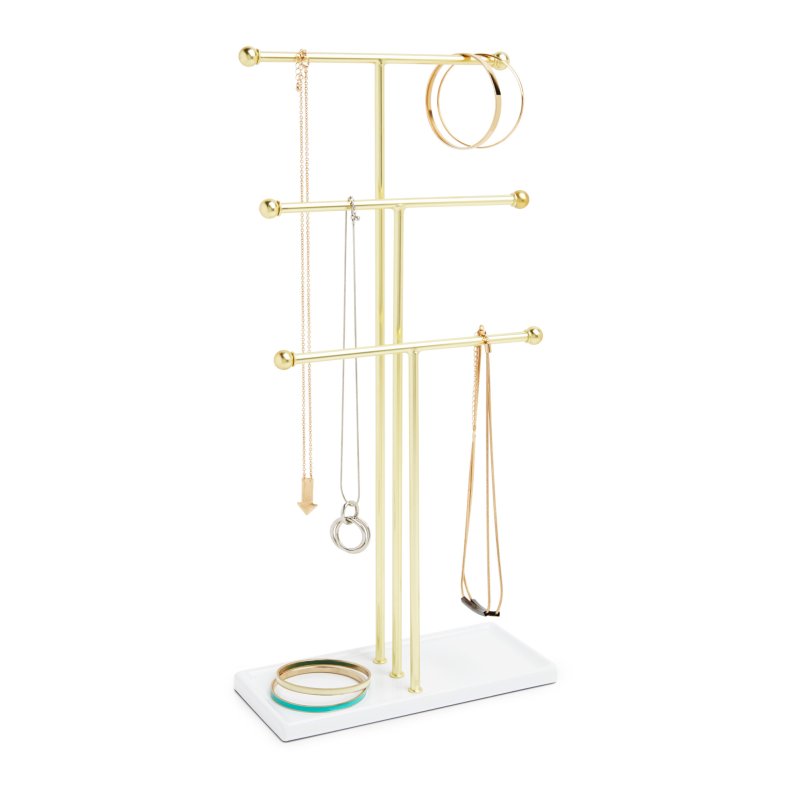 Smykkestativ Umbra Trigem - Hvid/Messing