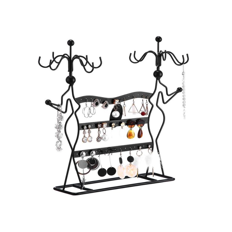 Smykkestativ Songmics Sort Metal