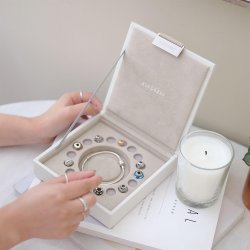 Smykkeskrin - Stackers Hvid Charm Box