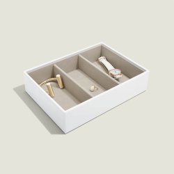 Smykkeskrin - Stackers Classic Hvid Rose Gold m. 3 moduler
