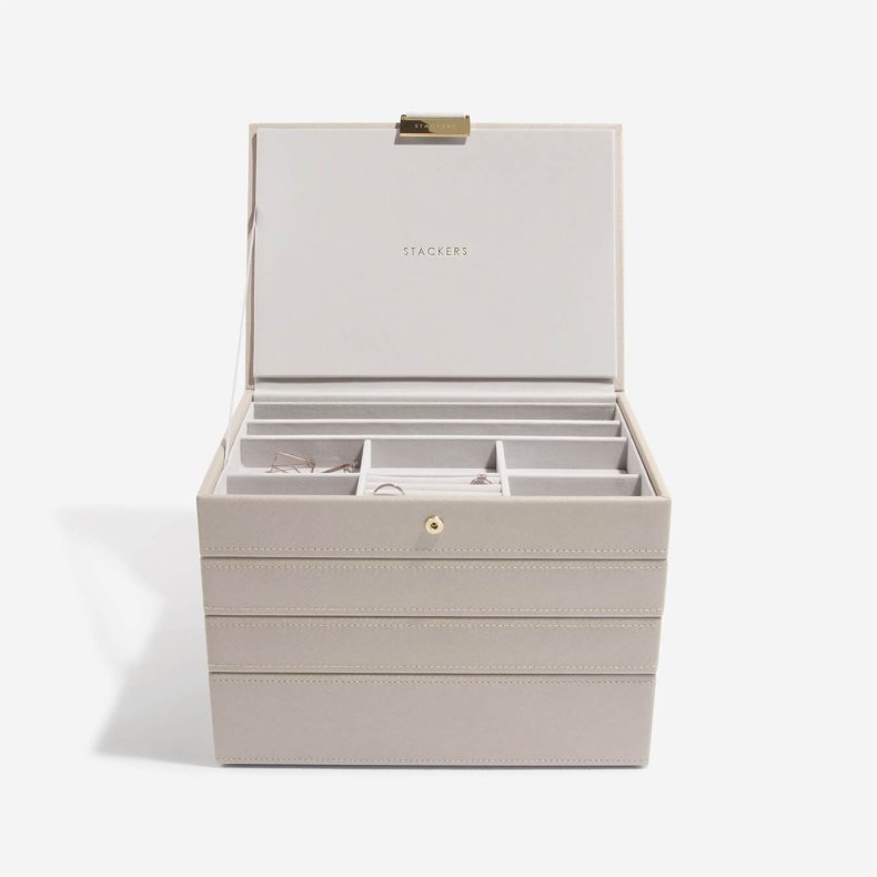 Smykkeskrin Stackers Classic Taupe m. 4 moduler