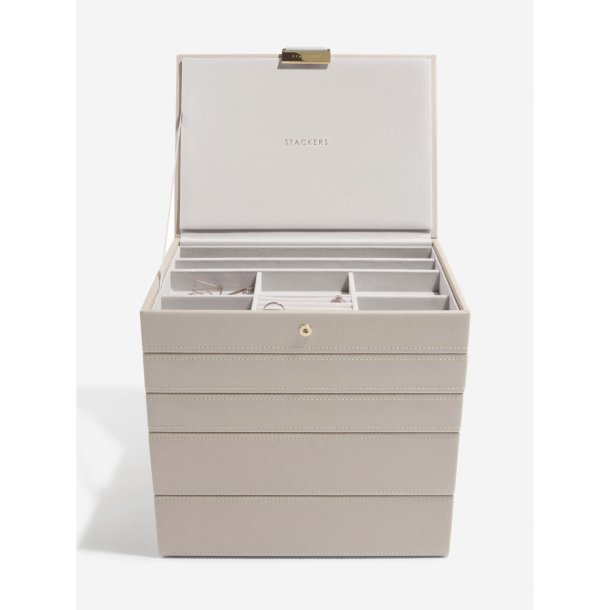 Smykkeskrin Stackers Classic Taupe m. 5 moduler