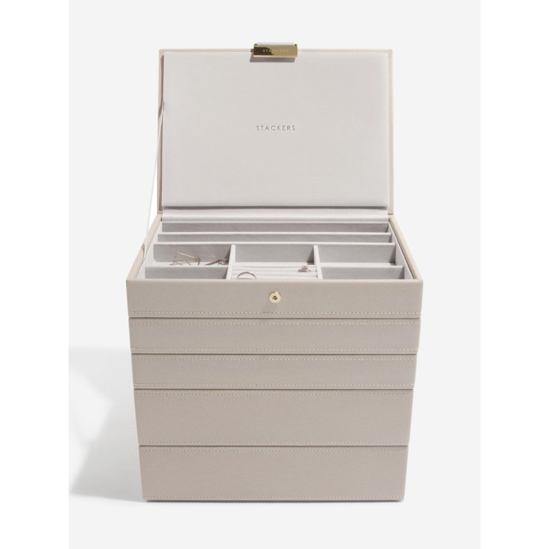 Smykkeskrin Stackers Classic Taupe m. 5 moduler