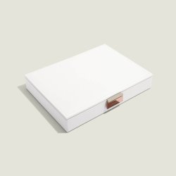 Smykkeskrin - Stackers Classic Hvid Rose Gold m. 3 moduler