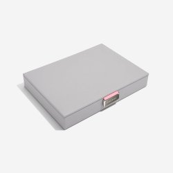 Smykkeskrin - Stackers Classic Grey &amp; Rose Top m. lg