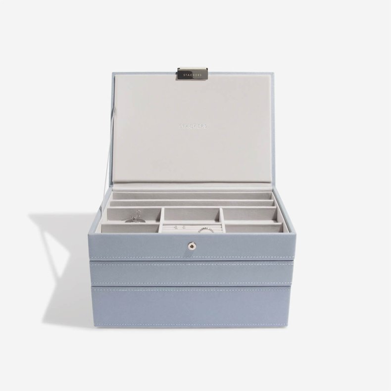 Smykkeskrin - Stackers Classic Dusky Blue m. 3 moduler