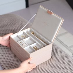 Smykkeskrin - Stackers Classic Blush Pink m. 3 moduler