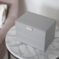 Smykkeskrin Stackers Classic Pebble Grey m. 4 moduler