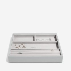 Smykkeskrin Stackers Classic Pebble Grey m. 4 moduler