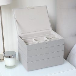 Smykkeskrin Stackers Classic Pebble Grey m. 4 moduler