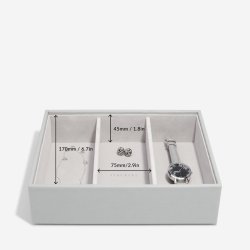 Smykkeskrin Stackers Classic Pebble Grey m. 4 moduler