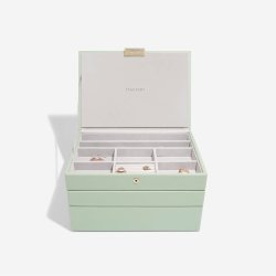 Smykkeskrin - Stackers Classic Sage Green m. 3 moduler