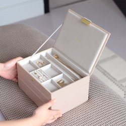 Smykkeskrin - Stackers Classic Blush Pink Gold m. 3 moduler