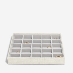 Smykkeskrin Stackers Classic Oatmeal Linen m. 3 moduler