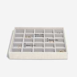 Smykkeskrin Stackers Classic Oatmeal Linen m. 3 moduler