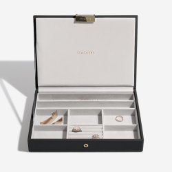 Smykkeskrin Stackers Classic Sort Raffia m. 3 moduler