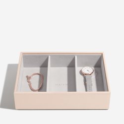 Smykkeskrin Stackers Classic Blush Raffia m. 3 moduler