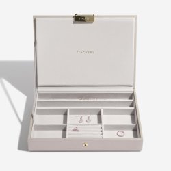 Smykkeskrin Stackers Classic Taupe Raffia m. 3 moduler