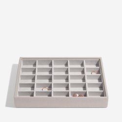 Smykkeskrin Stackers Classic Taupe Raffia m. 3 moduler