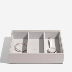 Smykkeskrin Stackers Classic Taupe Raffia m. 3 moduler