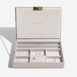 Smykkeskrin Stackers Classic Taupe Woven m. 3 moduler