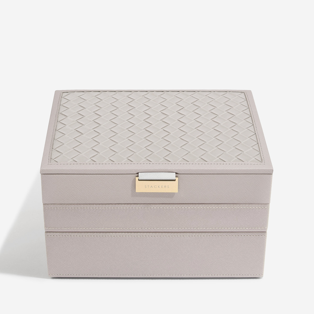 Smykkeskrin Stackers Classic Taupe Woven m. 3 moduler