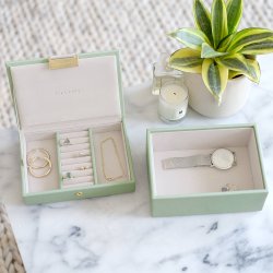 Lille Smykkeskrin - Stackers Mini Sage Green m. 2 moduler