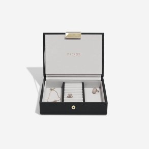 Lille Smykkeskrin - Stackers Mini Sort Top m. l�g