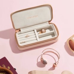 Rejsesmykkeskrin - Stackers Medium Blush Pink