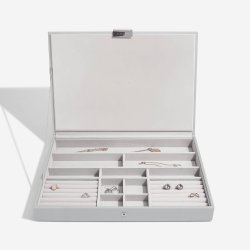 Smykkeskrin - Stackers SUPERSIZE Pebble Grey m. 3 moduler