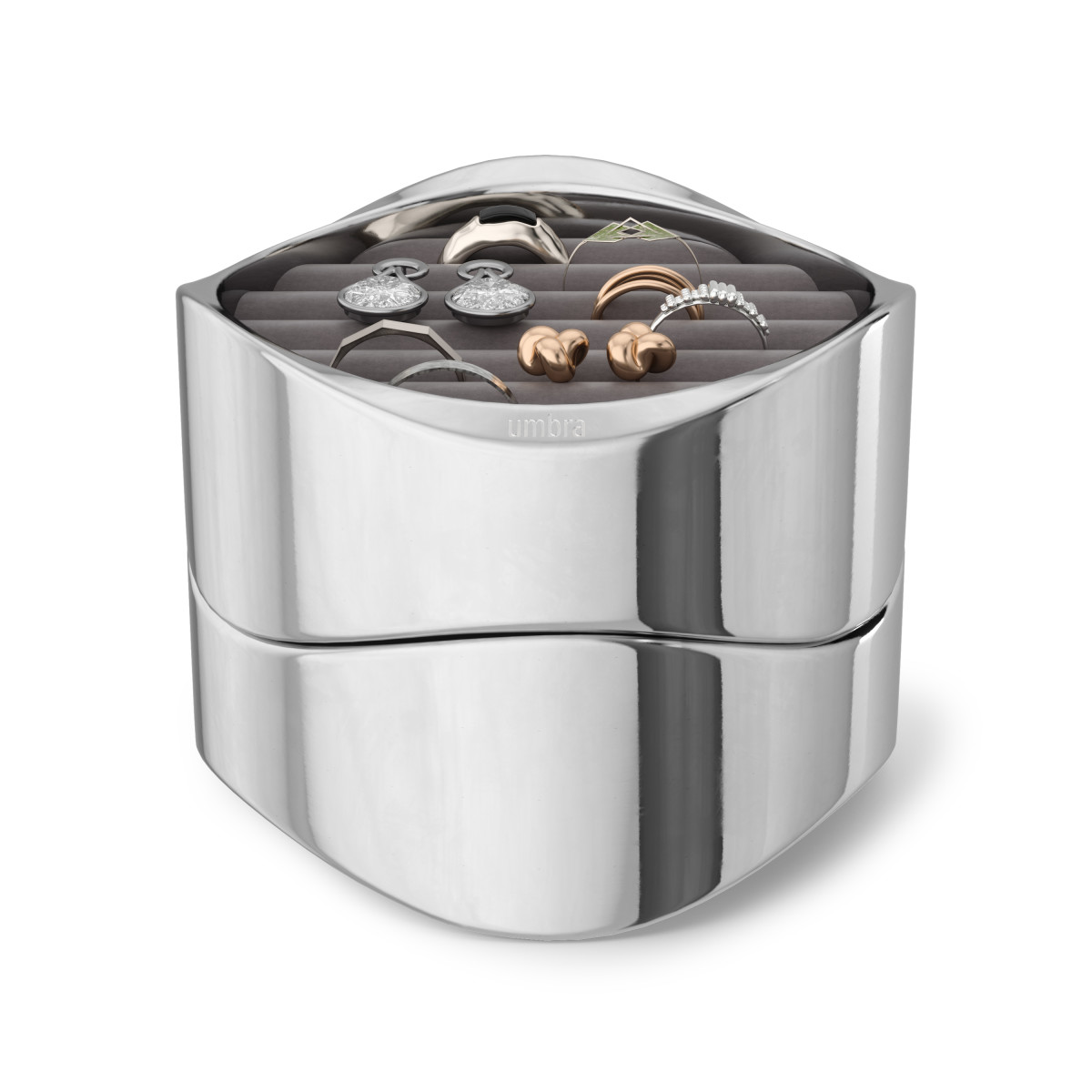 Smykkeskrin Umbra Wavy Jewelry Organizer, Krom