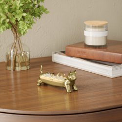 Ali Cat Ringholder Messingfarvet til 9 Ringe